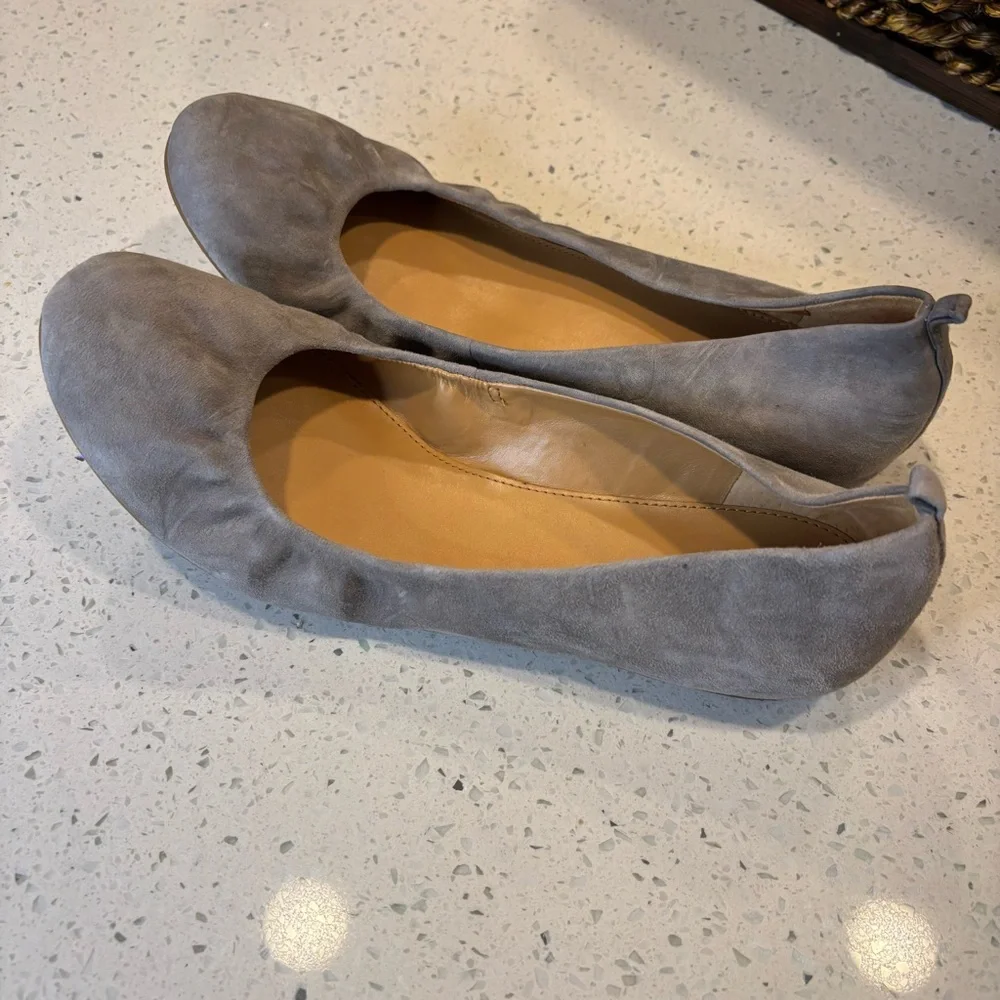 J. Crew Gray Flats Suede 9.5